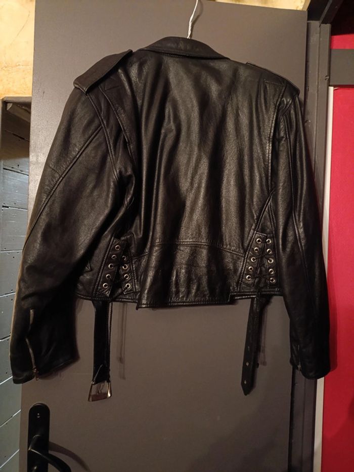 Veste perfecto en cuir véritable - photo numéro 2