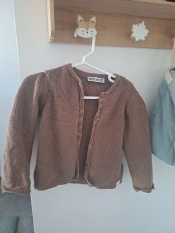 Gilet marron garçon 24 mois