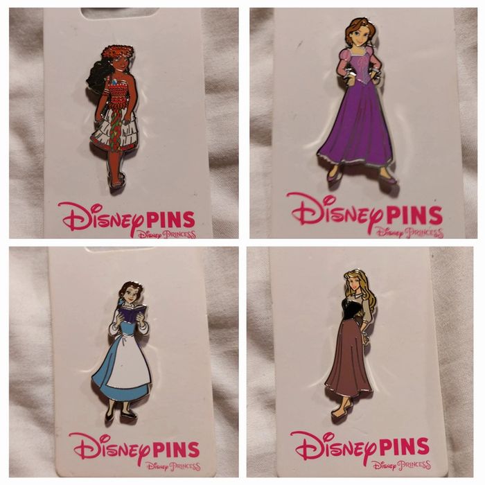 Pins Disney princesse vaiana, raiponce, belle ou aurore