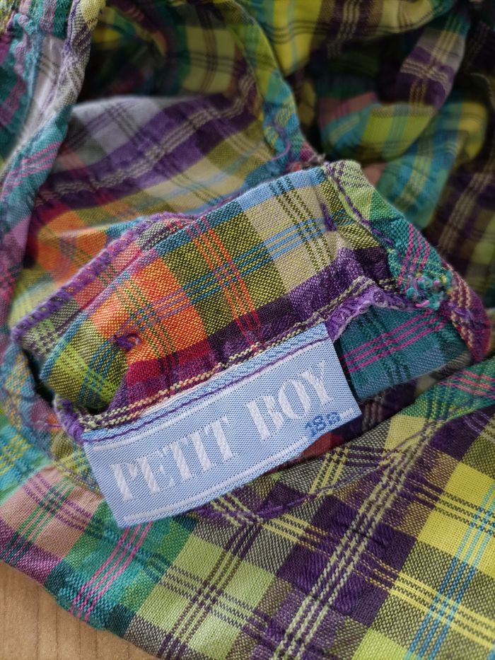 Robe verte et multicolore type Antilles 18 mois Petit Boy - photo numéro 8