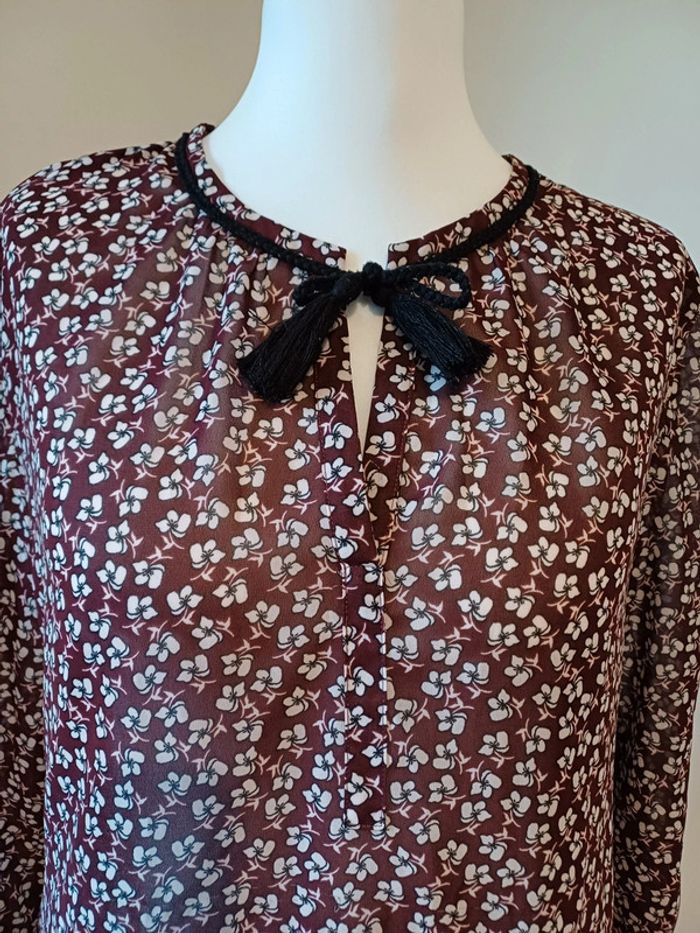 Blouse bordeaux chic Taifun taille L 40 - photo numéro 3