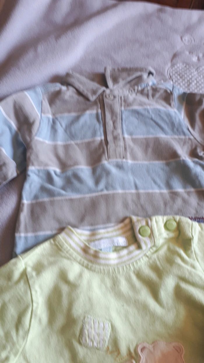 Lot de 4 t shirt 3 mois différentes marques - photo numéro 2