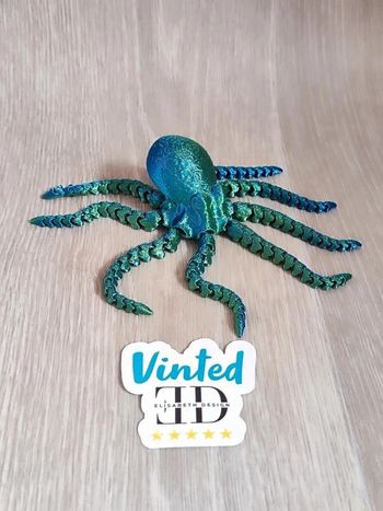 Poulpe couleur irisé, impression 3D