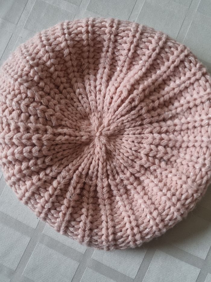 Bonnet laine rose - photo numéro 3