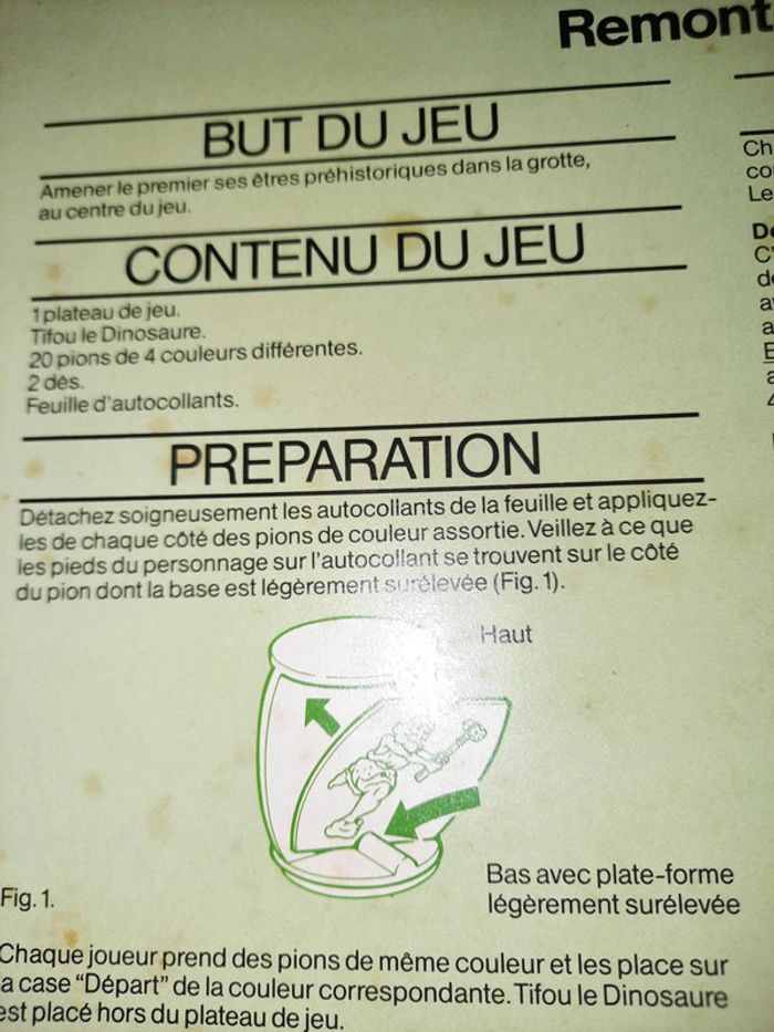 Tifou le dinosaure jeu vintage MB jeux 1989 - photo numéro 13