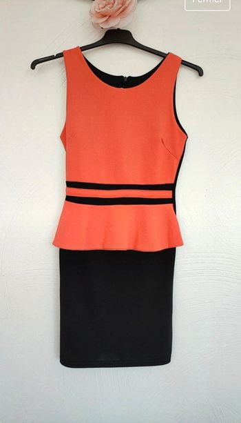 Robe corail noir taille unique