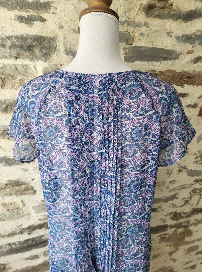 Robe d'été fleurie violet mauve rose Jacqueline Riu Taille 42 - photo numéro 6