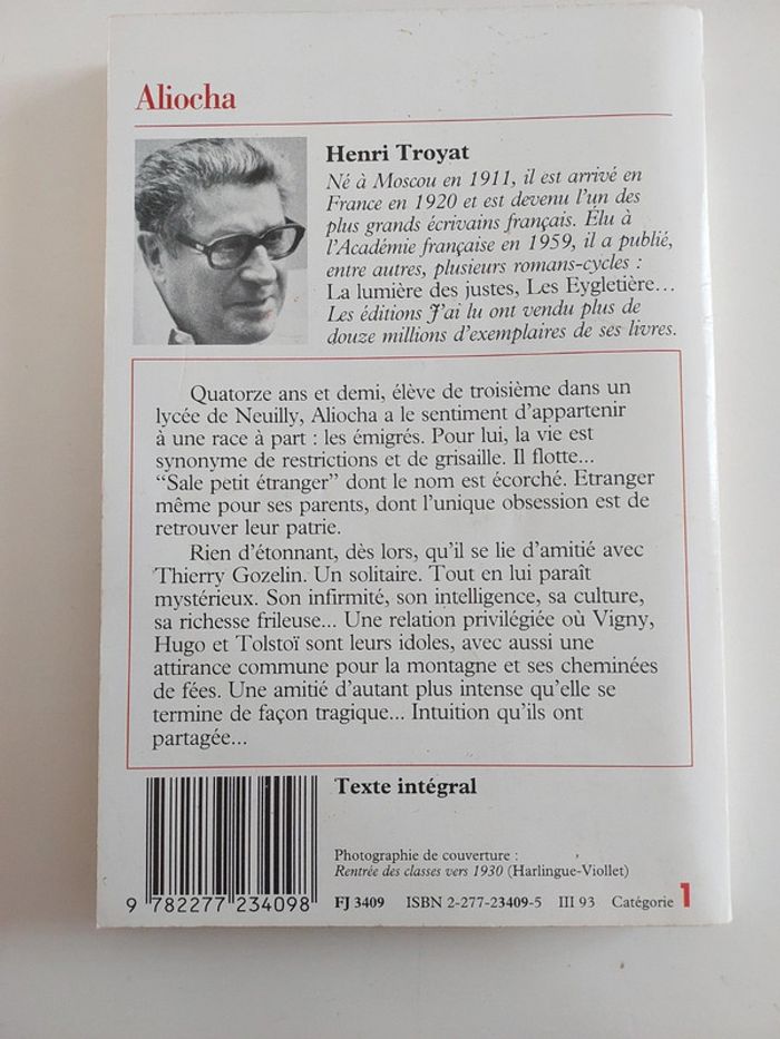 Aliocha, Henri Troyat - photo numéro 2