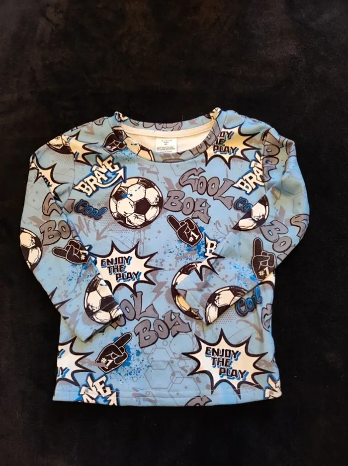 Lot de deux pyjama 4 ans football molletonné - photo numéro 7