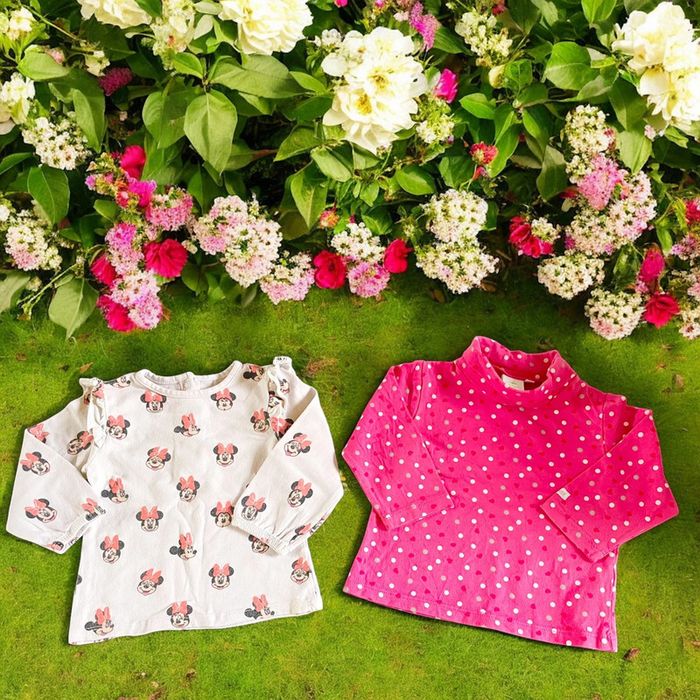 Lot de deux T-shirts Minnie 12 mois