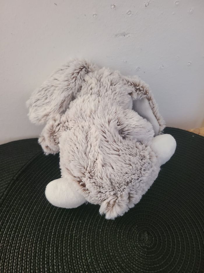 Peluche lapin RODADOU RODA gris ventre blanc - photo numéro 3