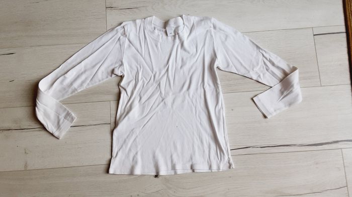 Vêtement mixte garçon fille tee-shirt manches longues blanc 12 ans