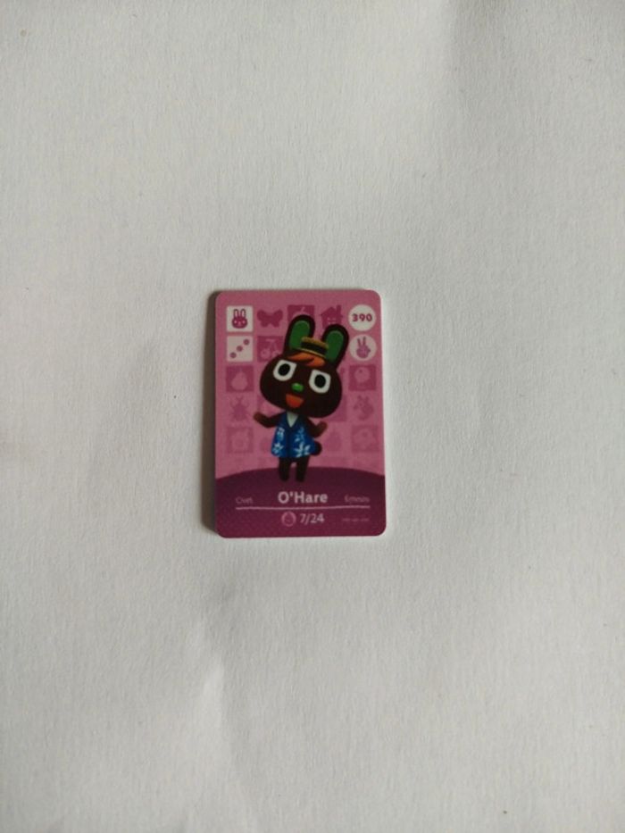 Carte Amiibo Animal Crossing n°390 O'Hare