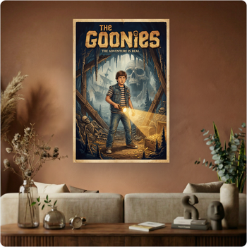 Affiche film "The Goonies" poster aventure trésor vintage déco murale A3 Sans cadre