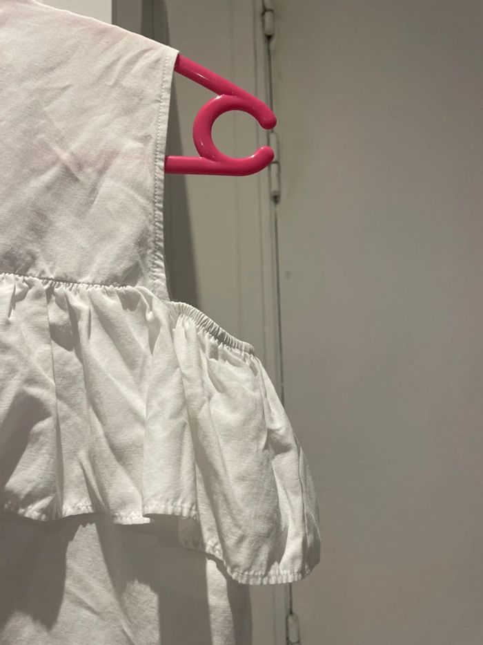 Chemisier blanc sans manches à volant - photo numéro 3