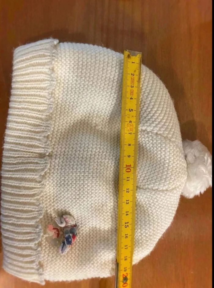 Bonnet écru bébé avec pompon – Sergent-Major - photo numéro 5