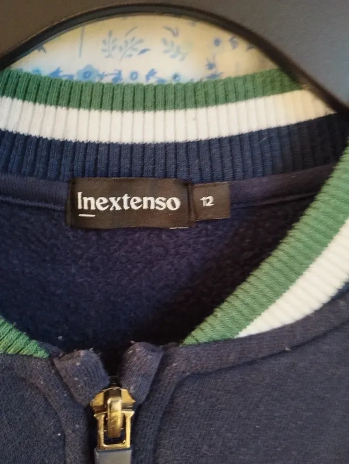 Veste zippée in extenso 12 ans vert marine - photo numéro 2