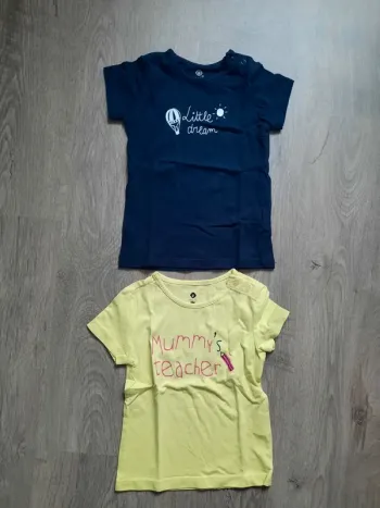 2 t-shirts Grain de blé 18mois neufs