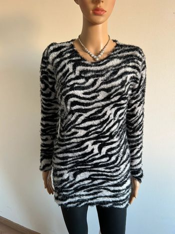 Pull zèbre tout doux taille unique jamais porté