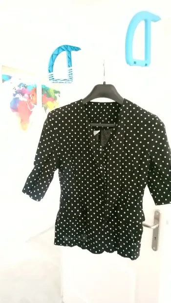 Chemisier à pois vintage