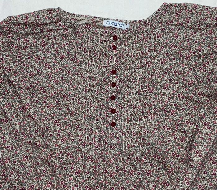 Blouse fleurie okaidi 6 ans - photo numéro 2