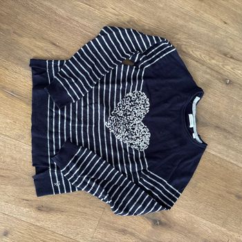 Pull marinière cœur