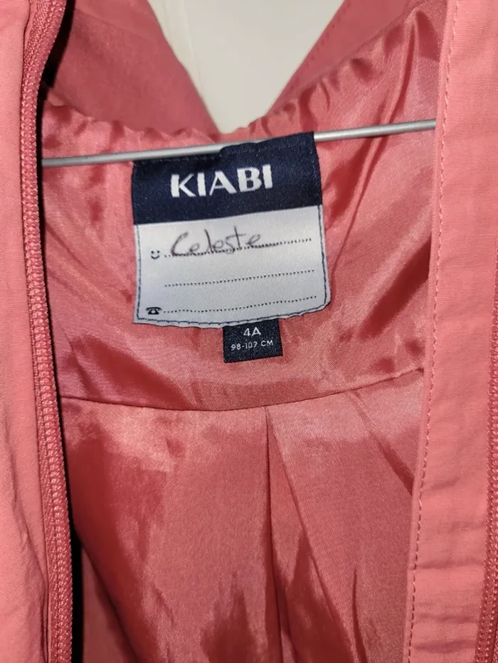 Petit imperméable rose pâle idéal mi saison - photo numéro 7