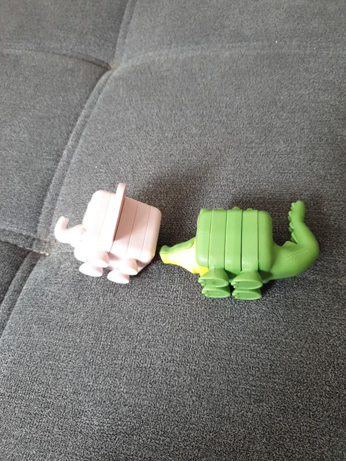 Lot de 2 animaux puzzle l'éléphant et le crocodile - photo numéro 2