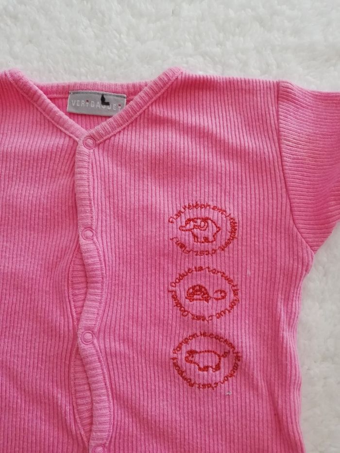 Combi short fille rose vertbaudet 3 mois - photo numéro 2