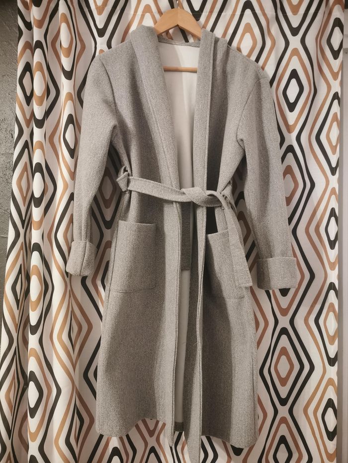 Manteau oversize gris