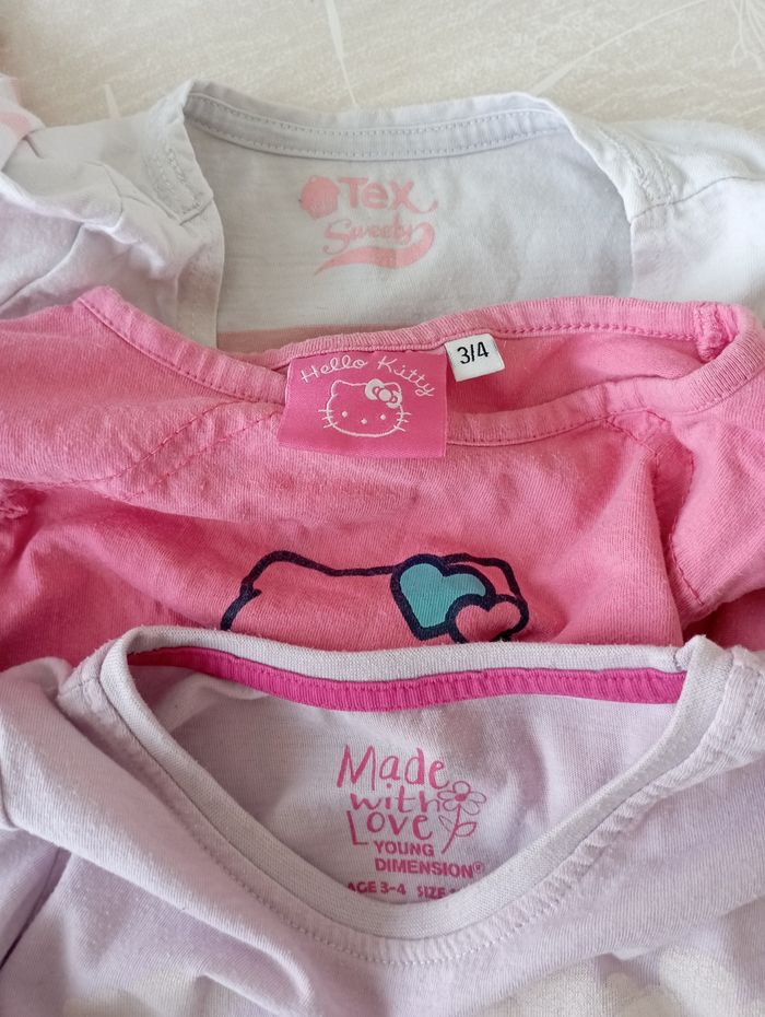 Lot 3 tee shirt manches longues marques diverses 3/4 ans - photo numéro 3