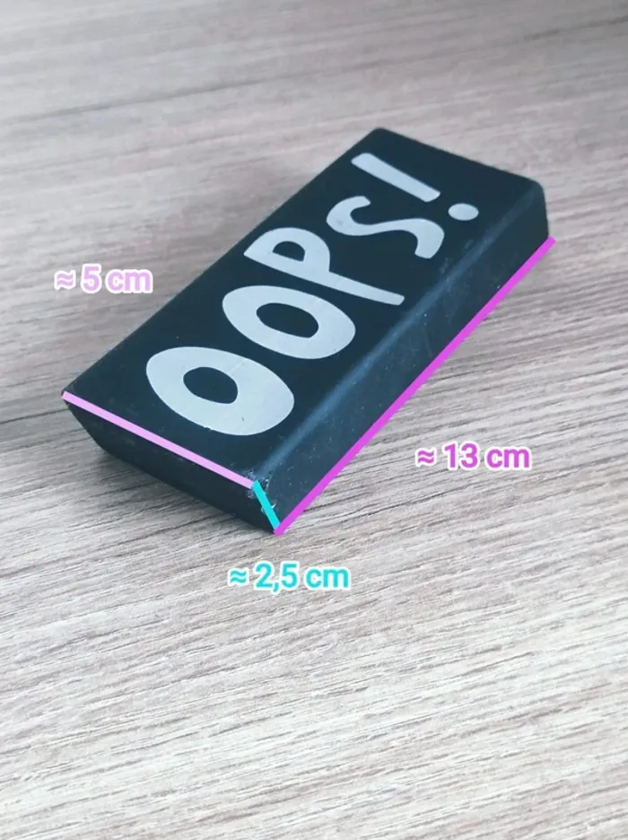 Gomme géante  < OOPS ! >  noir gris XXL - photo numéro 2