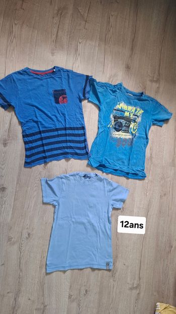 Lot 3 t-shirts 12ans multimarques 
