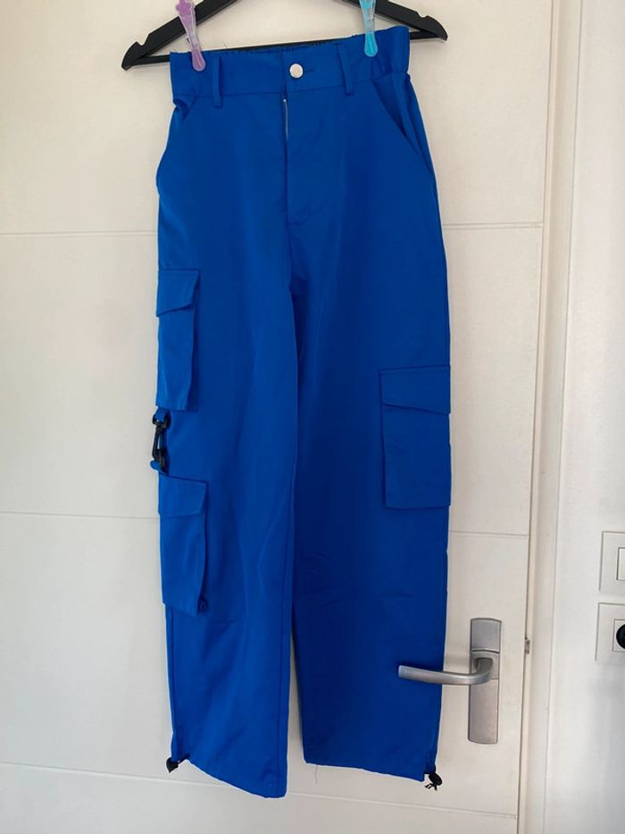 Pantalon cargo bleu