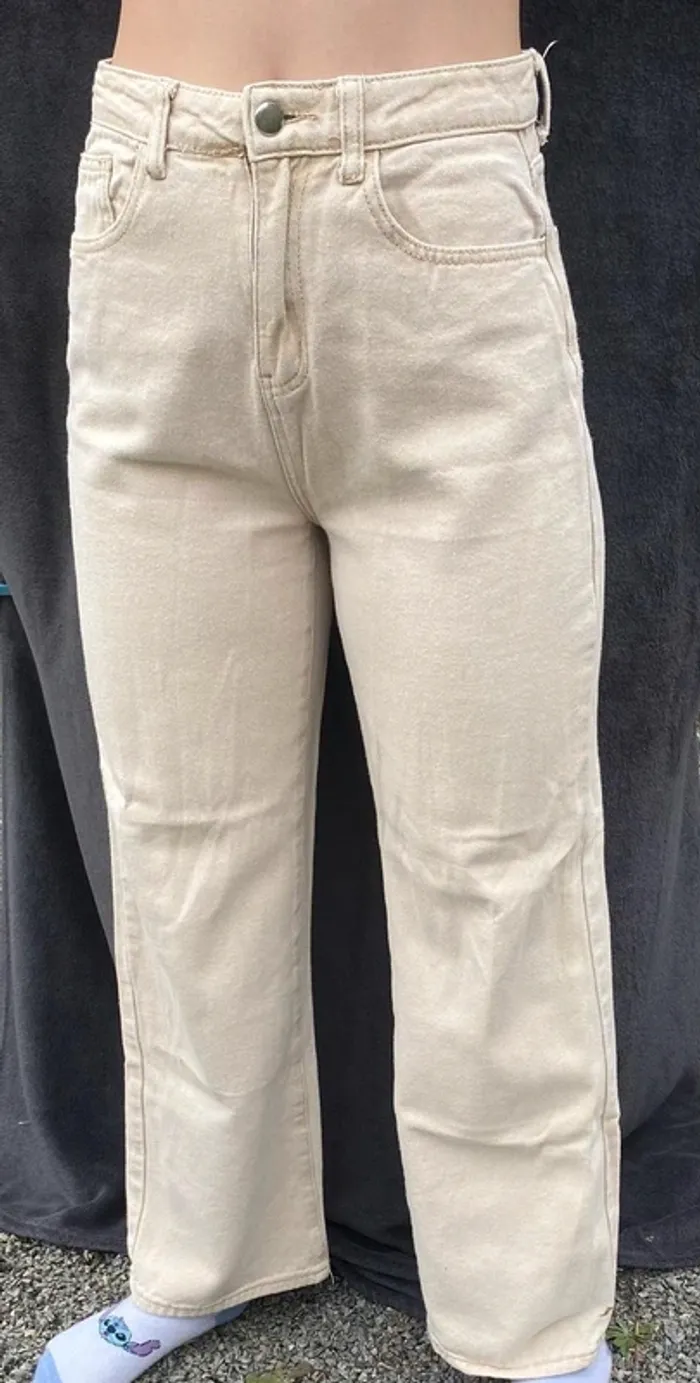 Jean beige taille M (38) - photo numéro 3