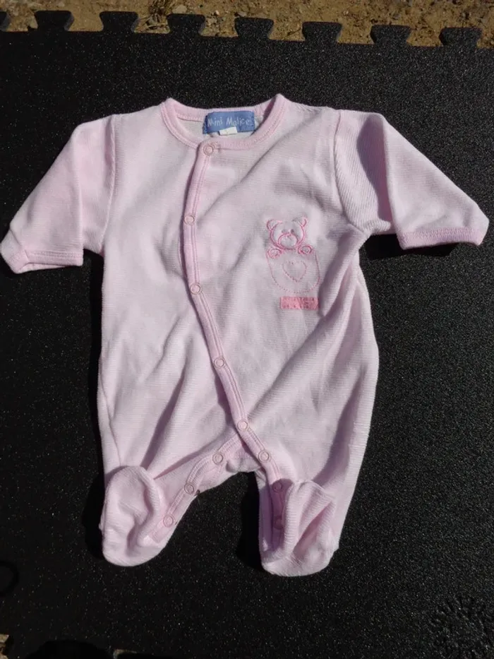 Pyjama rose 0 mois