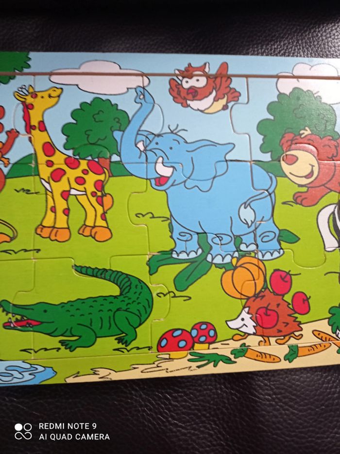 Puzzle en bois animaux, 21 pièces - photo numéro 4