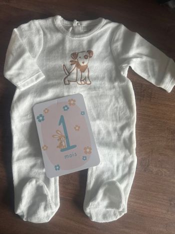 Pyjama velours 1 mois