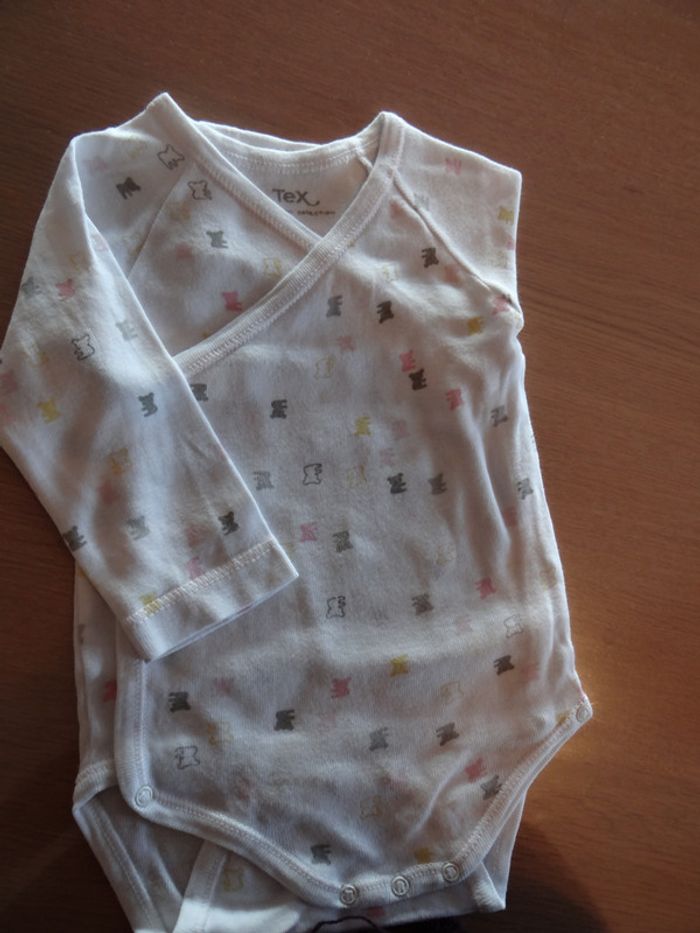Bodies manches longues taille 3 mois bébé fille, Tex - photo numéro 2