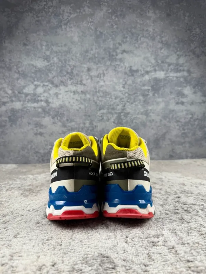 Salomon XA Pro 3D V9 - Beige & Multicolor - Blue & Yellow & Red - photo numéro 4