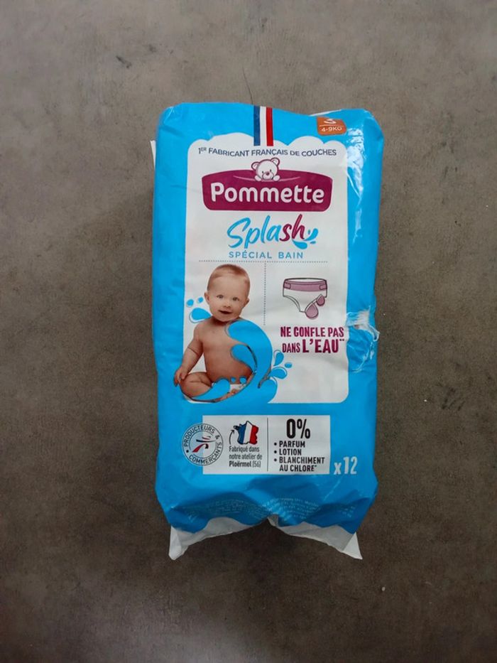 Couches de piscine pompette splash taille 4-9kg