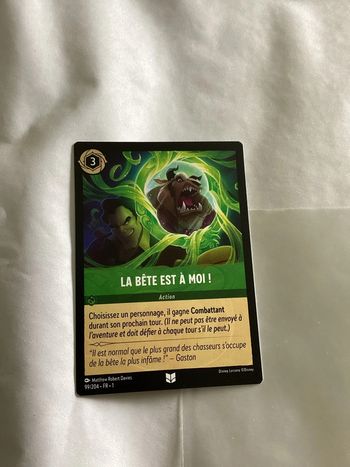 carte disney ravensburger lorcana FR la bête est à moi action 99/204.FR.1  Non foil première édition