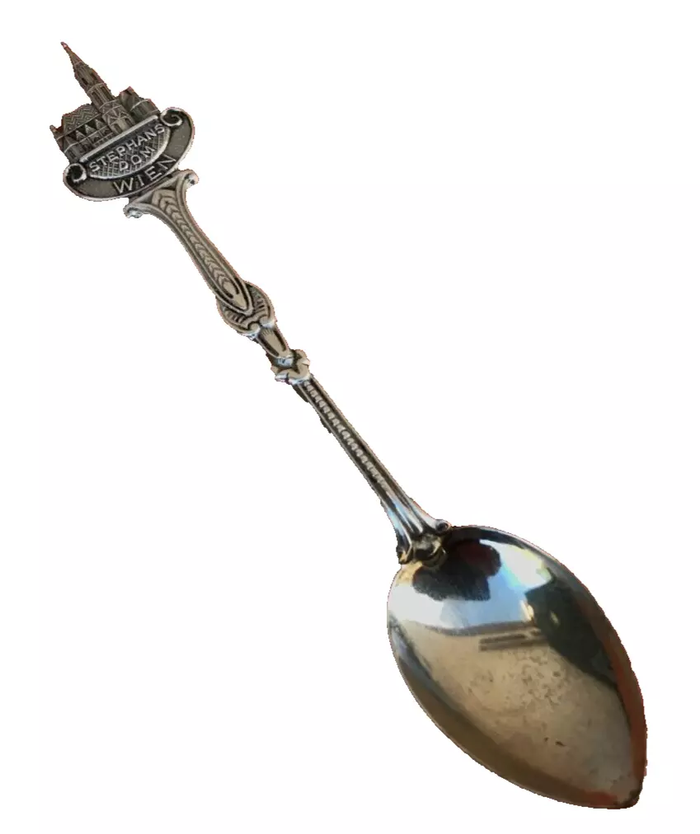 Cuillère à café de collection Fleuron Cathédrale Saint-Étienne Vienne (Autriche) - photo numéro 7