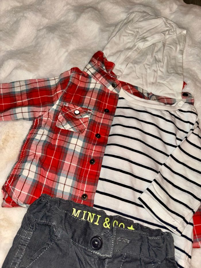 Ensemble pantalon chemise bébé 3mois - photo numéro 2