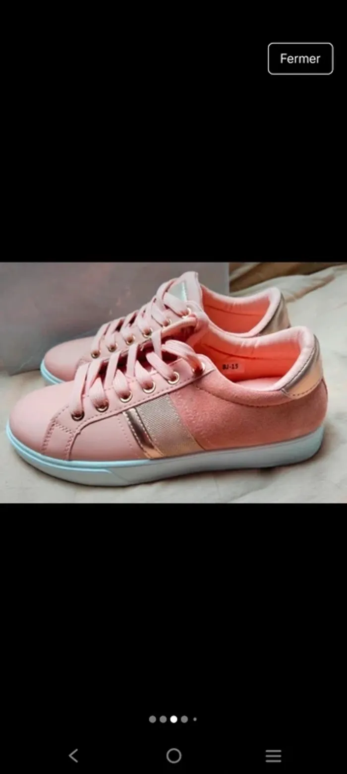 Jolies baskets chaussures sneakers femme pointure 38 - photo numéro 3
