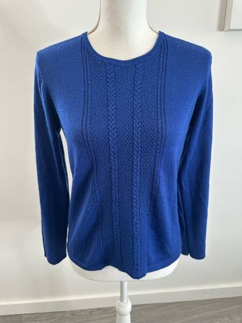 Pull bleu roi et argenté Christine Laure T38 M
