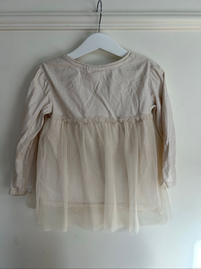 Tee shirt manches longues avec tulle et paillettes - 4/5 ans - Zara - photo numéro 6