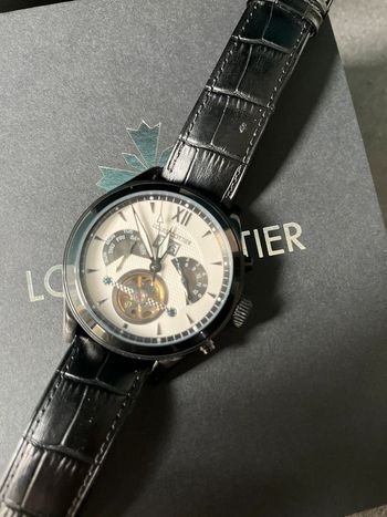 Montre automatique Louis Cottier « Atlantis » bracelet cuir