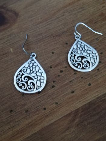 Boucles d'oreilles argentées