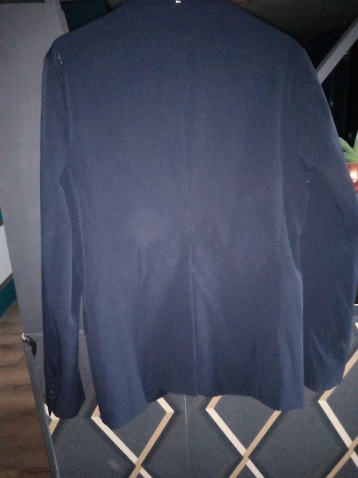 Veste costard bleu blaser marine homme taille 52 matière imperméable - photo numéro 6